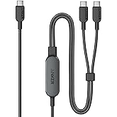 Anker USB C Cable, 4 ft 2-in-1 USB C to USB C Cable 140W Max, Fast Charging for iPhone 16 Series, MacBook, iPad, and More (US