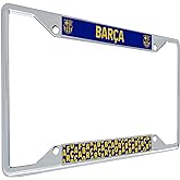 Desert Cactus FC Barcelona License Plate Frame Barça Football Club Soccer Futbol Car Tag Holder for Front or Back of Car Offi
