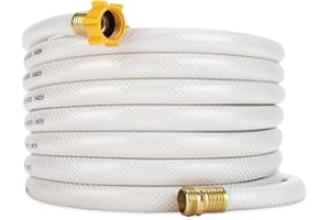 Camco TastePURE 25-Ft Water Hose - RV Drinking Water Hose Contains No Lead, No BPA & No Phthalate - Features Diamond-Hatch Re