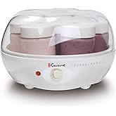 Euro Cuisine YM80 Electric Yogurt Maker Machine- Promote Gut Health with Probiotic Rich Homemade Yogurt -Home Yogurt Incubato