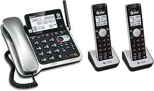 AT&T 2 Handset Corded/Cordless Answering System with Caller ID/Call Waiting (CL84202)