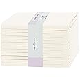 PurpleEssences Set of 12 Cloth Dinner Napkins 100% Cotton 18x18 - Soft Durable Washable - Ideal for Farmhouse Party Fall Than