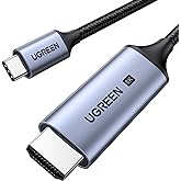 UGREEN USB C to HDMI 2.1 Cable 8K@60Hz 4K@240Hz 6.6FT Thunderbolt 4/3 to HDMI 48Gbps HDR HDCP2.3 Type C to HDMI Cord Compatib