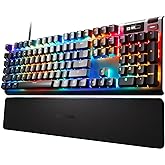 SteelSeries Apex Pro HyperMagnetic Gaming Keyboard — Adjustable Actuation — OLED Screen — RGB – USB Passthrough​