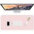 Hsurbtra Desk Pad, 30" x 14" PU Leather Desk Mat, XL Extended Mouse Pad, Waterproof Desk Blotter Protector, Ultra Thin Large 