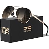 LUENX Aviator Sunglasses for Men Women Polarized - UV400 Protection, Stylish Shades 59 MM, Driving, Outdoor Activities