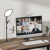 Zoom Lighting for Computer, Adjustable Desk Lighting for Video Calls, 30 Light Modes Video Conference Light, Desk Ring Light 