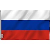 Anley FLAG Fly Breeze 3x5 Foot Russia Flag - Vivid Color and UV Fade Resistant - Canvas Header and Double Stitched - Russian 