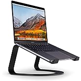 Twelve South Curve for MacBooks and Laptops | Ergonomic desktop cooling stand for home or office (matte black) , 10 x 10.5 x 