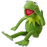 Disney Store Official Kermit Medium Soft Toy for Kids, Cuddly Character with Fuzzy Texture and Embroidered Details, Plushy Su