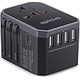 EPICKA Universal Travel Adapter One International Wall Charger AC Plug Adaptor with 5.6A Smart Power and 3.0A USB Type-C for 