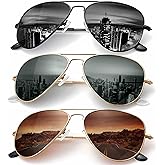 KALIYADI Classic Aviator Sunglasses for Men Women Driving Sun glasses Polarized Lens UV Blocking