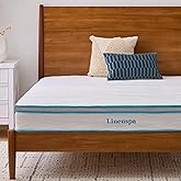 Linenspa 8 Inch Memory Foam and Spring Hybrid Mattress - Medium Firm Feel - Bed in a Box - Quality Comfort and Adaptive Suppo