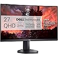 Dell S2722DGM Curved Gaming Monitor - 27-inch QHD (2560 x 1440) 1500R Curved Display, 165Hz Refresh Rate (DisplayPort), HDMI/