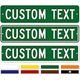 Custom Street Sign, Road Sign, Address Sign, 8 Colors, Reflective Option, Mounting Options, 4x18 Inch, Thick Rust-Free AlumaB