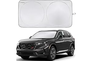 Magnelex Car Windshield Sunshade with Bonus Steering Wheel Sun Shade. Reflective Polyester Blocks Heat and Sun. Foldable Sun 