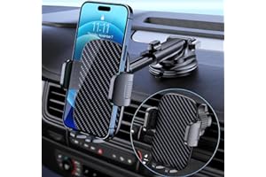 Qifutan Car Phone Holder Mount Phone Mount for Car Windshield Dashboard Air Vent Universal Hands Free Automobile Cell Phone H