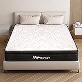 elitespace Queen Mattress,12 Inch Memory Foam Hybrid Mattresses in a Box with Individual Pocket Spring,for Pressure Relief & 