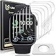 UniqueMe [6 Pack TPU Screen Protector Compatible with Apple Watch 44mm SE Series 6/5/4, [Upgrade Flexible Film] Anti-Scratch 