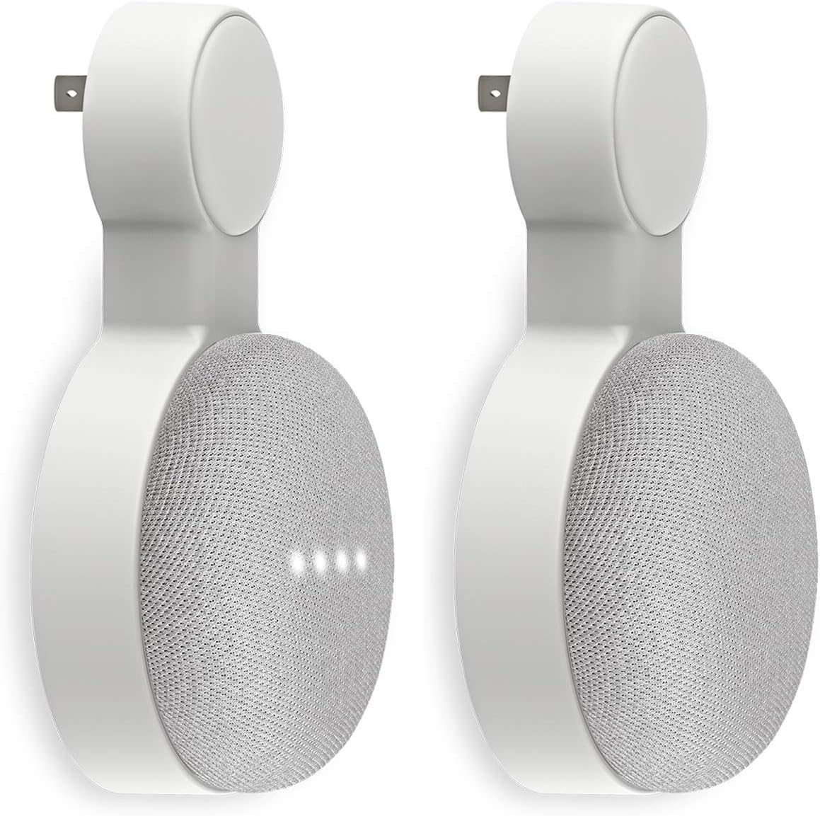 Outlet Wall Mount Holder for Google Home Mini and Google Nest Mini, Perfect Space-Saving Cord Management for Google Home Mini Voice Assistant (2 Pack)