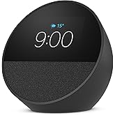 Novo Echo Spot com Alexa (2024) | Despertador inteligente com som vibrante | Cor Preta