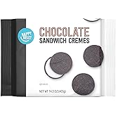 Amazon Brand - Happy Belly Chocolate Sandwich Creme Cookies, 14.3 ounce (Pack of 1)