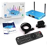 Latest S6 Max Bundle Box 2024 Fully, 4GB RAM+64GB Storage Smart TV Box with Voice Remote & Time Shift, Premium 6K HDMI, Easy 