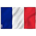 ANLEY Fly Breeze 3x5 Foot France Flag - Vivid Color and Fade proof - Canvas Header and Double Stitched - French National Flag