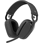 Logitech Zone Vibe 100 Lightweight Wireless Over Ear Headphones with Noise Canceling Microphone, Advanced Multipoint Bluetoot