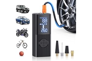 Hafuloky Tire Inflator Portable Air Compressor - 180PSI & 20000mAh Portable Air Pump, Accurate Pressure LCD Display, 3X Fast 
