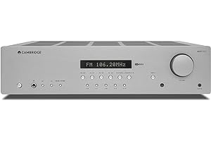 Receiver Cambridge Audio AXR100 FM/AM com RDS, Bluetooth, 100 watts Prata