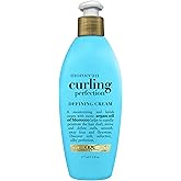 OGX Argan Oil of Morocco Curling Perfection Curl-Defining Cream, Hair-Smoothing Anti-Frizz Cream to Define All Curl Types & H