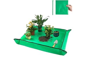 Onlysuki 39.5"X31.5" Large Repotting Mat for Indoor Plants Transplanting Thick Rectangular Waterproof Rpotting Mat Gardening 