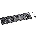 Amazon Basics Low-Profile Wired USB Keyboard with US Layout (QWERTY), Matte Black