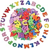 Molain 260Pcs Letter Stickers Foam Letter Stickers, Assorted Colors Self Adhesive A-Z Alphabet Stickers Craft Supplies Sticke