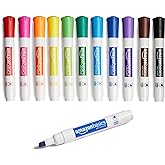 Amazon Basics Low-Odor Chisel Tip Dry Erase Office and Home Whiteboard Marker, Pack of 12, Assorted Colors