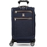 Travelpro Platinum Elite Softside Expandable Carry on Luggage, 8 Wheel Spinner Suitcase, USB Port, Suiter, Men and Women, Tru