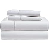 LANE LINEN 100% Egyptian Cotton Sheets Queen Size - 1000 Thread Count White Bed Sheets for Queen Size Bed, Long Staple Cotton