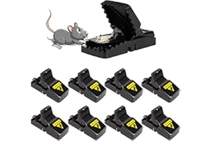 Mouse Trap, Mice Traps Indoor and Outdoor, Humane Small Mouse Snap Trap, Reusable Mouse Catcher - 8 Pack