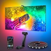 Govee Envisual TV LED Backlight T2 with Dual Cameras, 11.8ft RGBIC Wi-Fi LED Strip Lights for 55-65 inch TVs, Double Strip Li