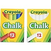 Crayola Non-Toxic White Chalk and Colored Chalk Bundle ()