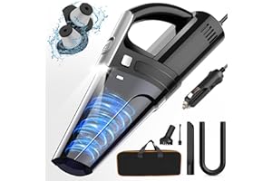 DRECELL Car Vacuum, Portable Car Vacuum Cleaner with 7000PA Suction, DC 12V High Power 16.4Ft Cord Wired Vacuum Cleaner for C