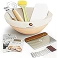 Superbaking Banneton Bread Proofing Basket, Sourdough Bread Baking Supplies, Round 9 Inch Sourdough Starter Kit, Proofing Bas