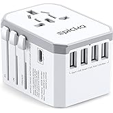 Universal Travel Power Adapter - EPICKA All in One Worldwide International Wall Charger AC Plug Adaptor with Smart Power USB 