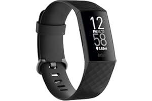 Fitbit Charge 4 Fitness and Activity Tracker with Built-in GPS, Heart Rate, Sleep & Swim Tracking, Black/Black, One Size (S &