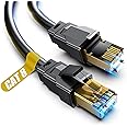 Cat 8 Ethernet Cable, 3ft Heavy Duty High Speed Internet Network Cable, Professional LAN Cable, 26AWG, 2000Mhz 40Gbps with Go