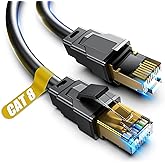 Cat 8 Ethernet Cable, 3ft Heavy Duty High Speed Internet Network Cable, Professional LAN Cable, 26AWG, 2000Mhz 40Gbps with Go