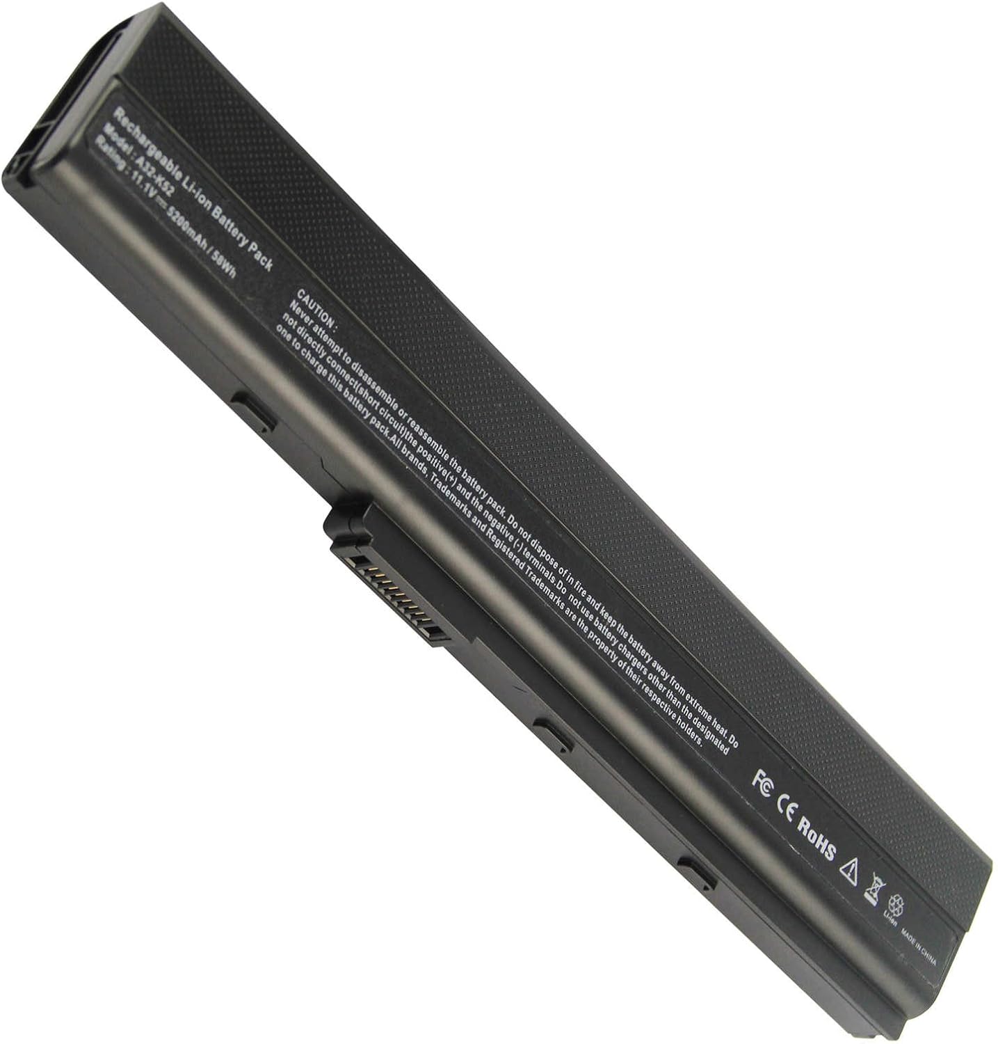 Laptop Battery for ASUS K52 K52 Series K52D K52DE K52DE-EX064V K52F-B1 K52F-BBR5 K52F-BBR9 K52f-c1 K52F-C2B K52FK52F-A1 K52f-SX051V K52N-EX035V K52Xi - 12 Months Warranty (6 Cells 5200mAh)