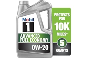 Mobil 1 Advanced Fuel Economy Full Synthetic Motor Oil 0W-20, 5 Quart