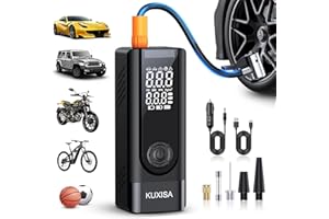 Tire Inflator Portable Air Compressor - 180PSI Air Compressor with Tire Pressure Gauge, 25000mAh & 3X Faster Portable Air Pum